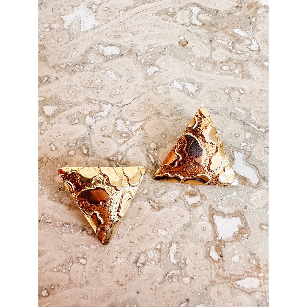 80s Vtg triangle earrings